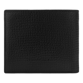 Card wallet with flap Grid Black