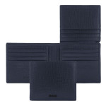 Card wallet with flap Grid Navy
