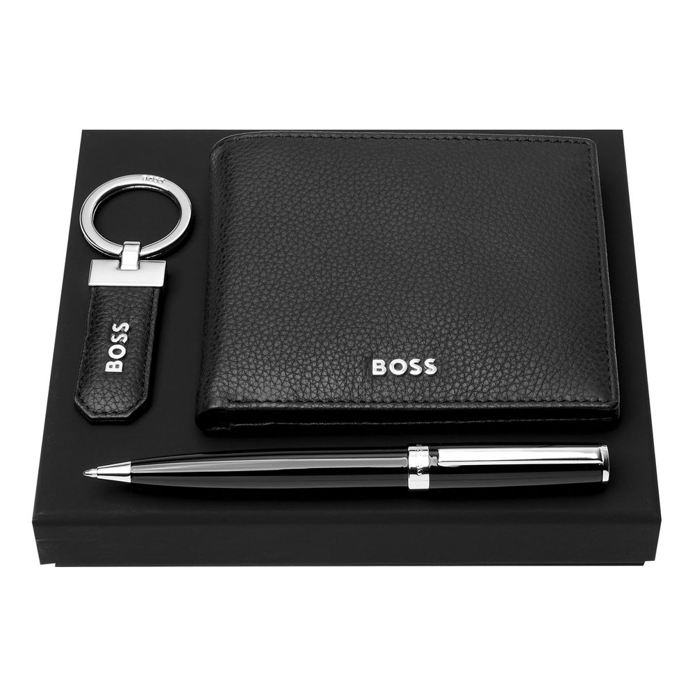 Set HUGO BOSS Black (ballpoint pen, key ring & wallet)