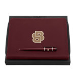 Set HUGO BOSS Burgundy (ballpoint pen & conference folder A5)