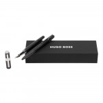 Set Gear Pinstripe Black / Chrome (ballpoint pen & fountain pen)