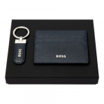 Set Classic Grained Navy (key ring & card holder)