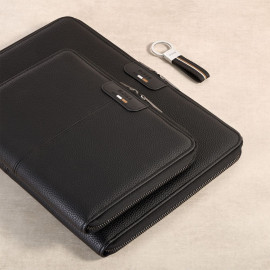 Conference folder zip A4 Emblematic Black