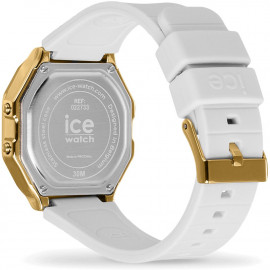 ICE digit retro-Metal gold mirror-White -Small