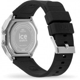 ICE digit retro-Metal silver mirror-Black -Small