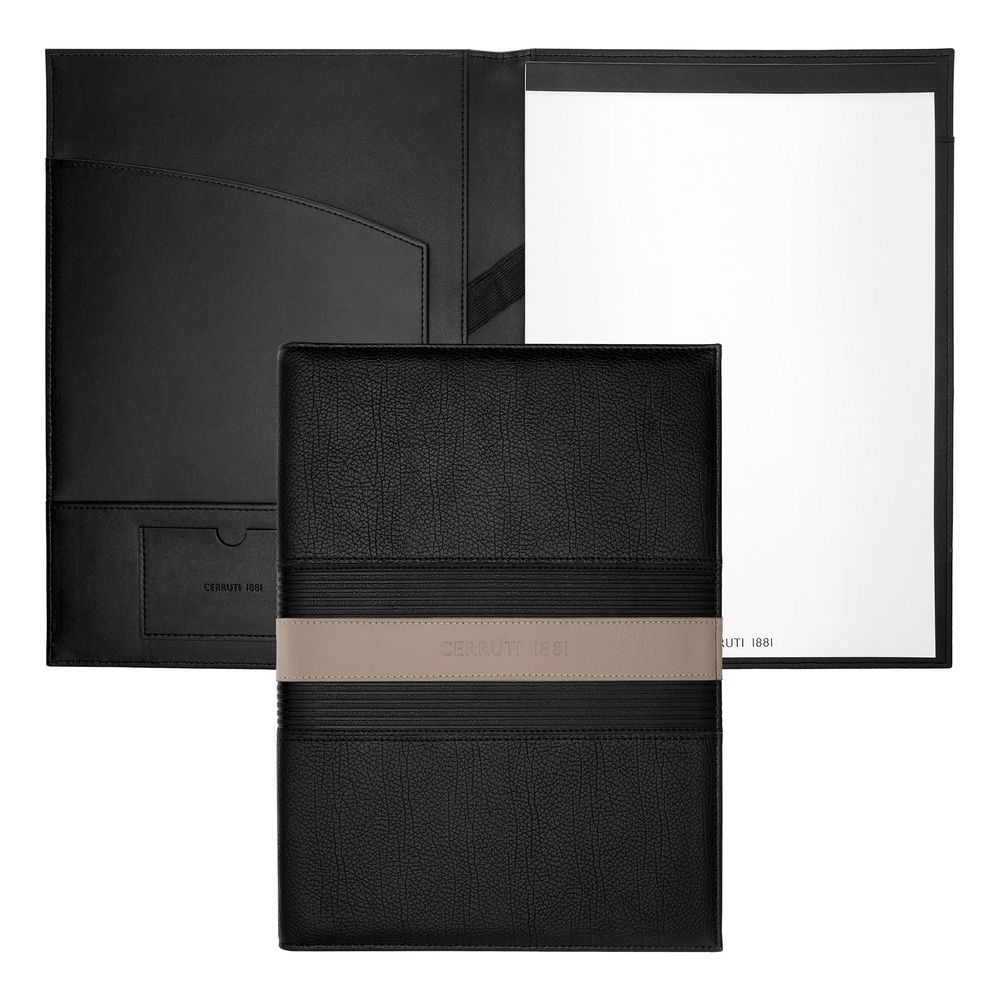 Folder A4 Delano Taupe & Black