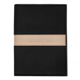Passport holder Delano Taupe & Black