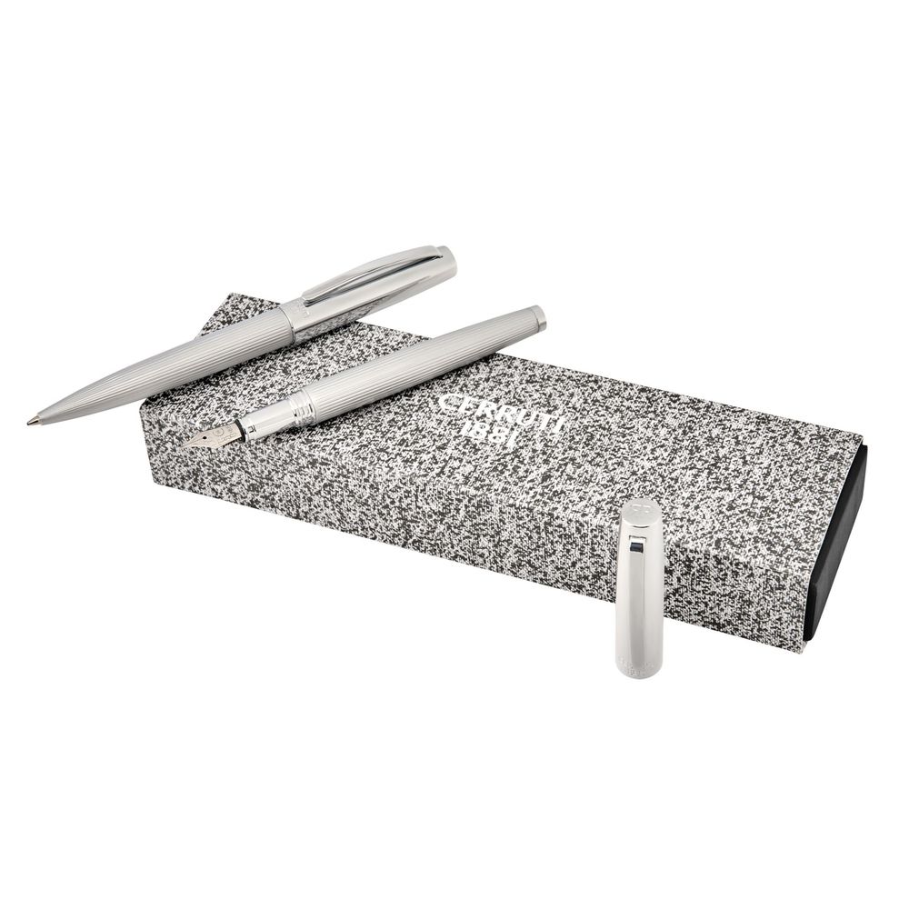 Set Jefferson Chrome (ballpoint pen & fountain pen)